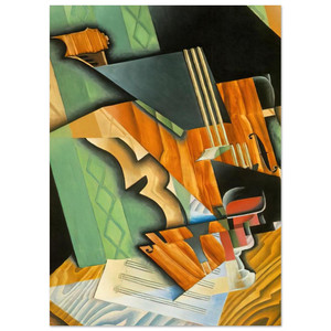 Juan Gris  VIOLIN AND GLASS 1915 Fine Art Poster / Art Print