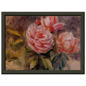 PierreAuguste Renoir  Roses N3 Premium Metal Framed Art Print / Poster