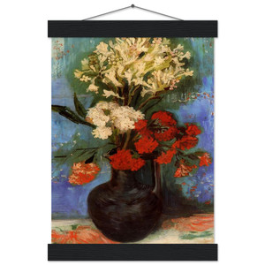 Vincent Van Gogh Vase with Carnations Matte Poster with Hanger