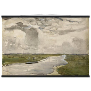 Piet Mondrian Meandering Landscape River Museum Matte Poster Hanger