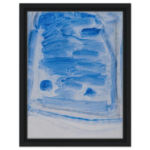 Ralston Crawford  Sketchy Cobaltic Blue Flag  2009 N1 Framed Canvas