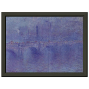 Monet Waterloo Bridge Fog Premium Metal Framed Art Print Poster