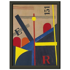 MoholyNagy Railroad Painting Premium Metal Framed Art Print / Poster