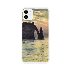 claude monet - The Manneport Cliff at Etretat Sunset Clear case