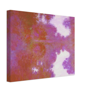 claude monet  Misty Morning on the Seine Mauve Canvas