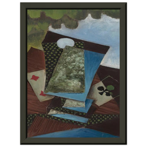 Juan Gris ACE OF CLUBS AND FOUR OF DIAMONDS Metal Framed Art Print Poster