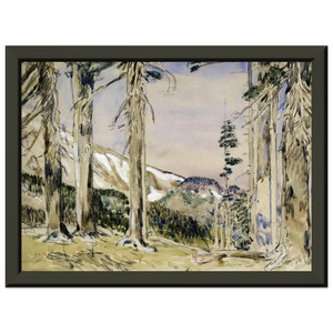 Childe Hassam  End of Timberline Mt Hood Premium Metal Framed Art Print / Poster
