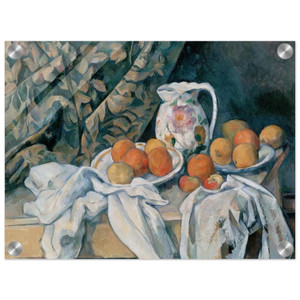 Paul Cezanne  Still Life with Curtain and Flowered Pitcher Acrylic Print