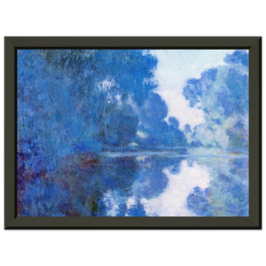 claude monet  Morning on the Seine Premium Metal Framed Art Print / Poster