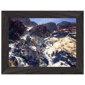 John Singer Sargent  Glacier Streams Premium Wooden Framed Art Print / Poster
