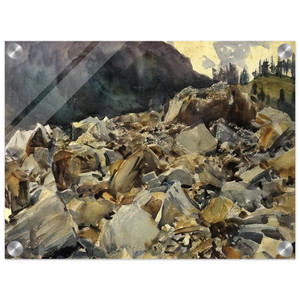 John Singer Sargent  Purtud Alpine Scene and Boulders Acrylic Print