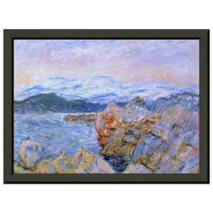 claude monet  The Gulf Juan at Antibes Premium Metal Framed Art Print / Poster
