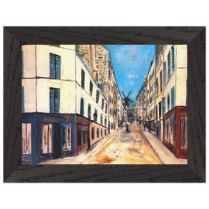 Maurice Utrillo  THOLOZE STREET Premium Wooden Framed Art Print / Poster