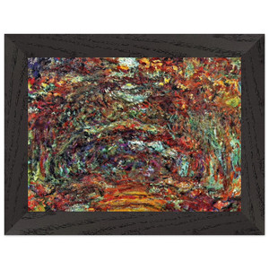 claude monet  The Rose Path Giverny Premium Wooden Framed Art Print / Poster