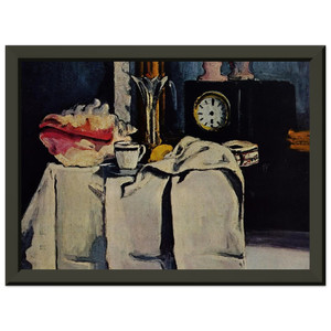 Paul Cezanne  The Black Marble Clock Premium Metal Framed Art Print / Poster