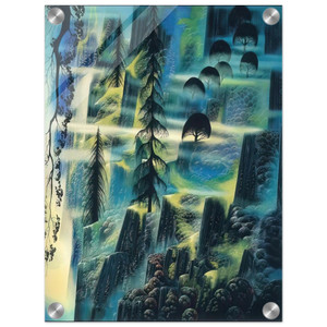Eyvind Earle  Where Eagles Fly Acrylic Print