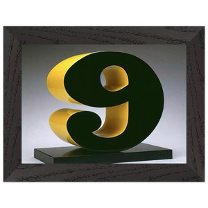 Robert Indiana  Nine Premium Wooden Framed Art Print / Poster