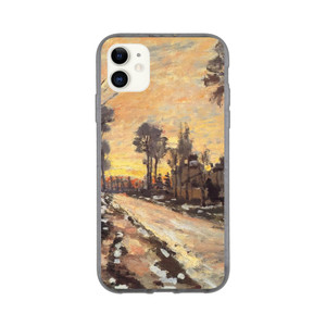 claude monet - Road at Louveciennes Melting Snow Sunset Bio case