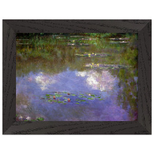 claude monet  Water Lilies The Clouds Premium Wooden Framed Art Print / Poster
