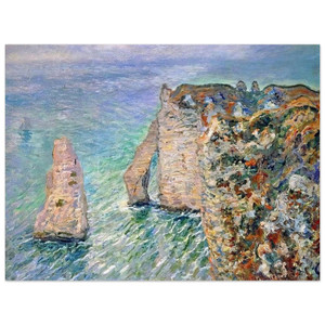 claude monet  The Rock Needle and the Porte dAval Aluminum Print