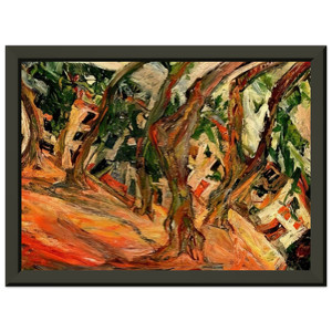 Chaim Soutine  PLANE TREES AT CERET 1920 Premium Metal Framed Art Print / Poster