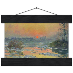 Monet Sunset on the Seine Winter Museum-Quality Matte Paper Poster Hanger