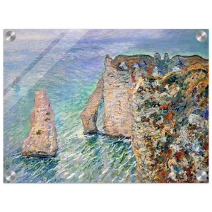 claude monet  The Rock Needle and the Porte dAval Acrylic Print