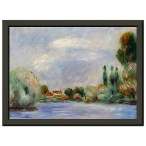 PierreAuguste Renoir  House on the River Premium Metal Framed Art Print / Poster