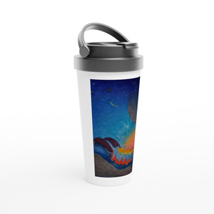 Agnes Lawrence Pelton - Night Fires - Precisionism Travel Mug