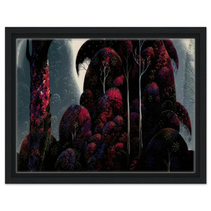 Eyvind Earle  Crimson Eucalyptus Framed Canvas