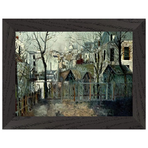 Maurice Utrillo  RENOIR S GARDEN Premium Wooden Framed Art Print / Poster