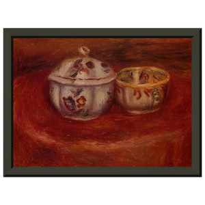 PierreAuguste Renoir Sugar Bowl and Earthenware Bowl Metal Framed Print