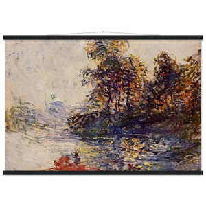 claude monet  THE RIVER N2 Museum-Quality Matte Paper Poster with Hanger