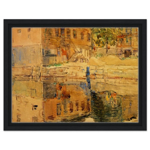 Childe Hassam  The Mirror Cos Cob Connecticut Framed Canvas