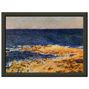 claude monet  The Big Blue at Antibes Premium Metal Framed Art Print / Poster