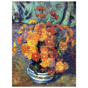 Armand Guillaumin  Vase de chrysanthemes  1885 Aluminum Print