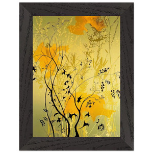 Eyvind Earle  Wild Flowers Premium Wooden Framed Art Print / Poster