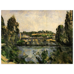Paul Cezanne  Bridge and Waterfall at Pontoise Aluminum Print