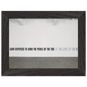 Lawrence Weiner A Cairn Dispersed Premium Wooden Framed Art Print / Poster