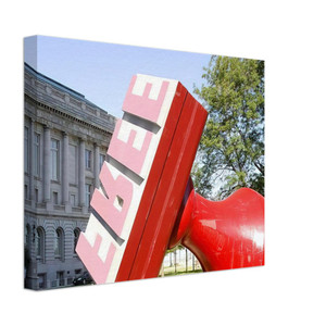 Claes Oldenburg FREE STAMP AT CLEVELAND CITY HALL Collab VAN BRUGGEN Canvas