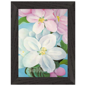 Georgia OKeeffe  Apple Blossoms Premium Wooden Framed Art Print / Poster