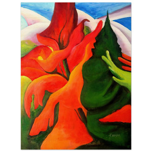 Georgia OKeeffe  Melting Volcano Wood Print