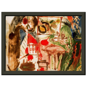 Helen Frankenthaler  Interior  1957 Premium Metal Framed Art Print / Poster