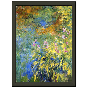 claude monet  Irises 3 Premium Metal Framed Art Print / Poster