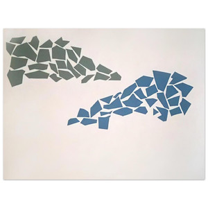 Robert Goodnough  Blue and Green  1968 Aluminum Print