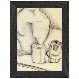 Juan Gris  STILL LIFE WITH GOBLET Premium Wooden Framed Art Print / Poster