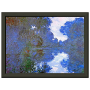 Monet Seine Clear Weather 02 Premium Metal Framed Art Print / Poster