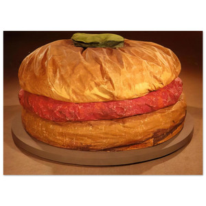 Claes Oldenburg  FLOOR BURGER GIANT HAMBURGER 1962 Fine Art Poster / Art Print