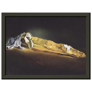 Salvador Dali ORDINARY FRENCH LOAF WITH TWO FRIED EGGS Metal Framed Print
