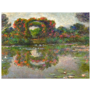 claude monet  Rose Flowered Arches at Giverny Aluminum Print
